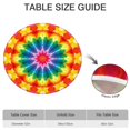 thumbnail image 6 of Colorful Rainbow Tie Dye Spiral Pattern Round Fitted Tablecloth with Elastic Edge,Dining Table Cover Waterproof,Outdoor Round Tablecloth for Camping,Dining,Indoor and Outdoor, 6 of 7