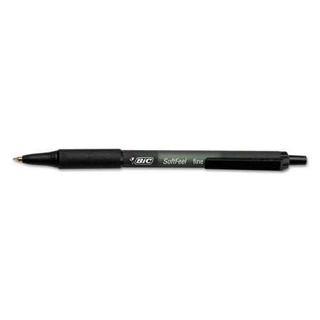 UPC 070330123465 product image for BIC Soft Feel Retractable Ball Pen  Fine Point (0.8 mm)  Black  12-Count | upcitemdb.com