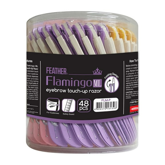 Feather Flamingos Facial Touch up Razor 48 Pieces (FML)