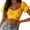 Yellow, variant on t shirts for women Women's Fashion Ruffle Short Sleeve Off Shoulder Tie Up Back Crop Blouse Top Womens t shirts White + S