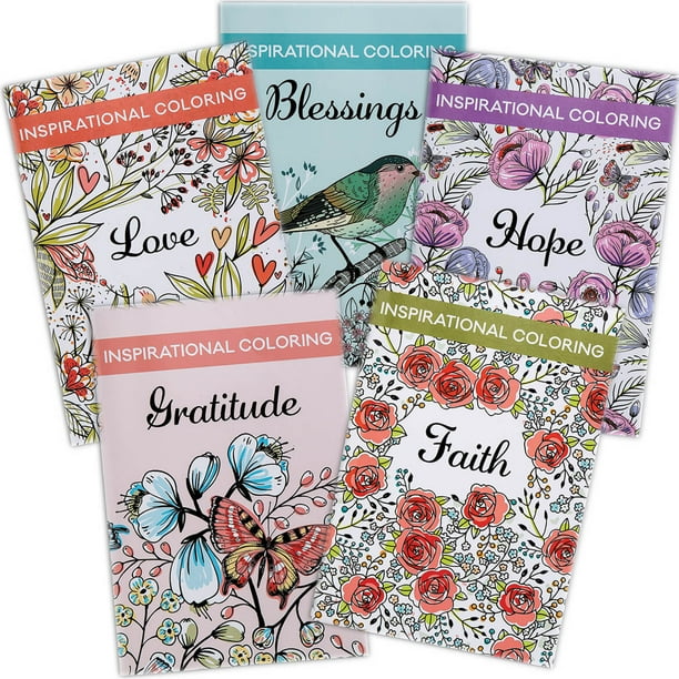 Download Inspirational Coloring Books Set Of 5 Walmart Com Walmart Com