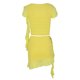 thumbnail image 4 of Vestido Falda Conjunto de 2 piezas para mujer Traje de fiesta ajustado con volantes de color sólido Kuymtek Amarillo T L para Mujer, 4 of 9