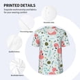thumbnail image 5 of Fotbe Cute Flamingo Baseball Jersey Shirt for Men and Women, Casual Short Sleeves Button Down T-Shirt-Medium, 5 of 9