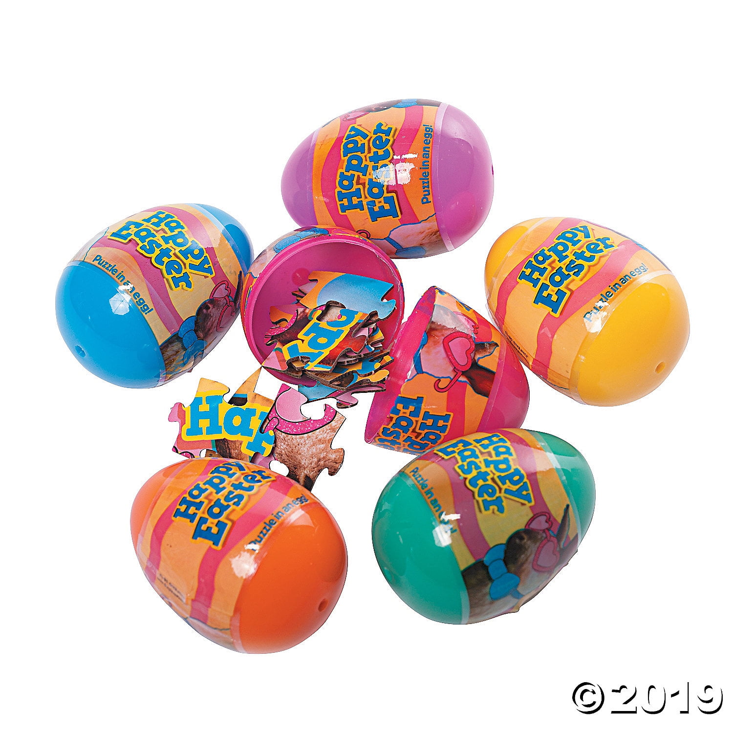 PuzzleFilled Plastic Easter Eggs pc 12