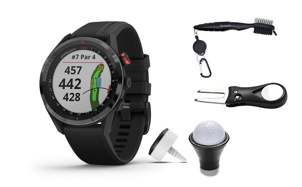 Garmin Approach S62 Premium GPS Golf Watch and Wearable4U All-In