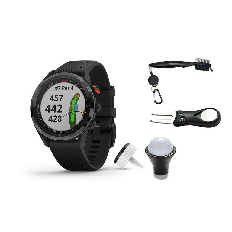 Garmin Approach S62 Premium GPS Golf and Wearable4U All-In-One Golf Tools Bundle (Black bundle) -