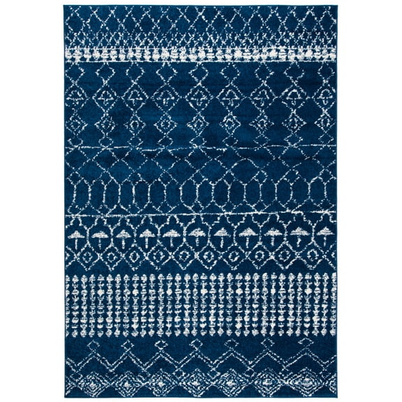 SAFAVIEH Tulum Coriander Oriental Area Rug, Navy/Ivory, 3' x 5'