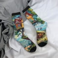thumbnail image 5 of KLL Whimsical Treehouse Painting Print Cool Socks Men's Women's Crew Socks Funny Crazy Novelty Stockings, 5 of 6
