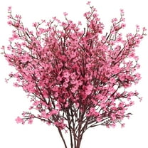 ZULAR 6PCS Artificial Flowers Real Touch Silk Flowers Bouquet Faux Baby Breath Fake Flower for Fall Spring Table Centerpiece Vase Fillers Home Décor (Pink)