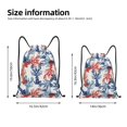 thumbnail image 2 of Xecao Red Lobster Pattern Sports Drawstring Backpack - String Swim Gym Bag with Wet Proof Pocket for Women&Men-Medium, 2 of 6