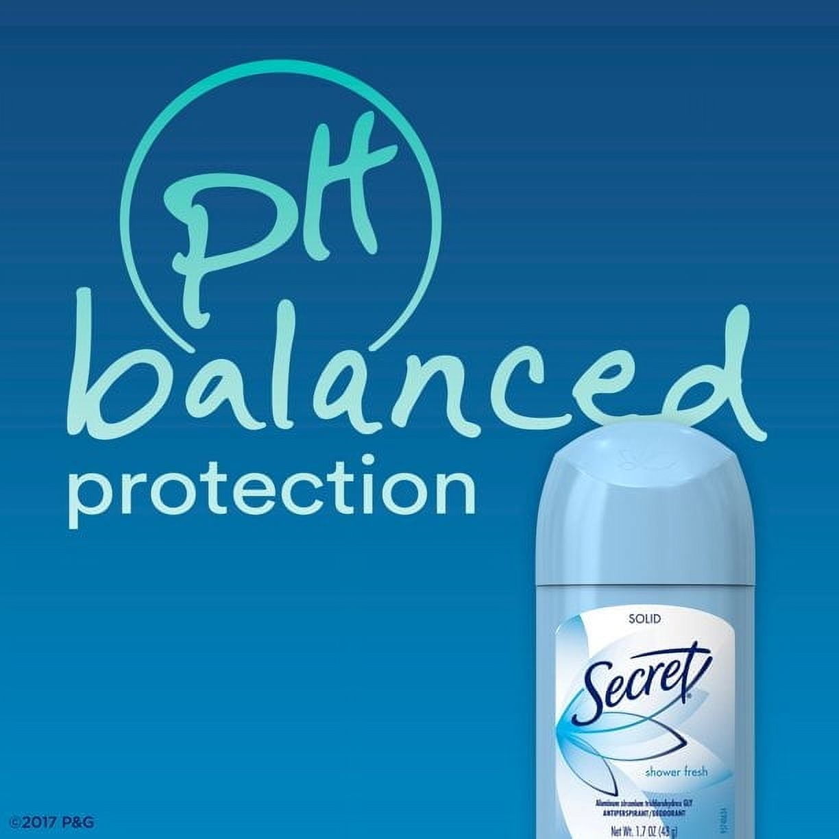 Secret Shower Fresh Wide Solid Antiperspirant and Deodorant 1.7 oz 6 Pack