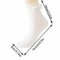 thumbnail image 4 of XFeng  Women Crew Socks Ruffled Lace Textured Knit Soft Lightweight Novelty Mid Calf Socks for Party Dating Daily Wear,Beige,One Size, 4 of 7