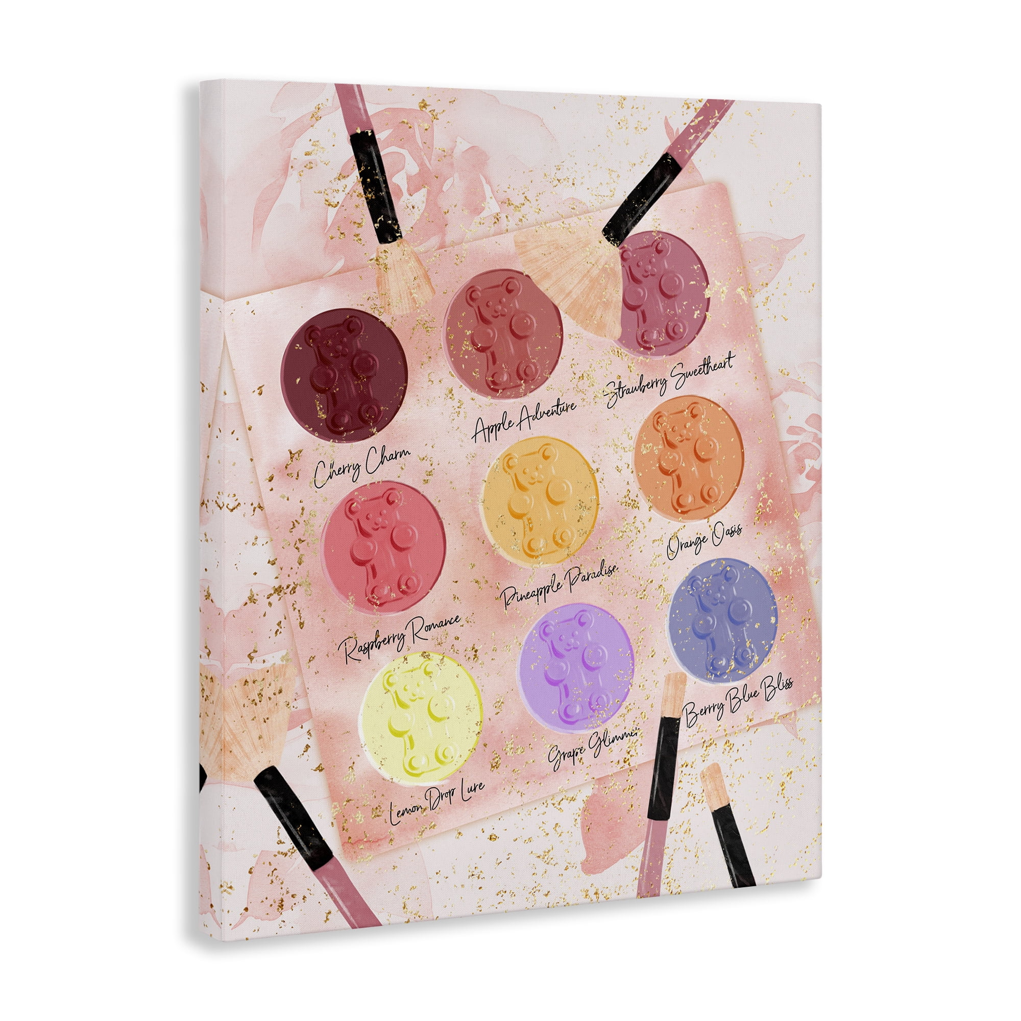 Stupell Industries Eyeshadow Makeup Palette Beauty & Fashion Painting Gallery Wrapped Canvas Art Print Wall Art, 30 x 40