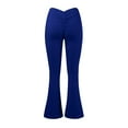 thumbnail image 6 of LMOIPLI Women's Sports Jogger Lightweight Long Pants Yoga Leggings Vintage Yoga Leggings Slim Elastic High Waist Plain Color Fashion Summer Clothes Blue S, 6 of 6