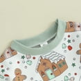 thumbnail image 3 of Newborn Baby Boy Girl Christmas Outfit Gingerbread Man Sweatshirt Romper Long Sleeve Bodysuit Fall Winter My First Christmas Clothes, 3 of 8