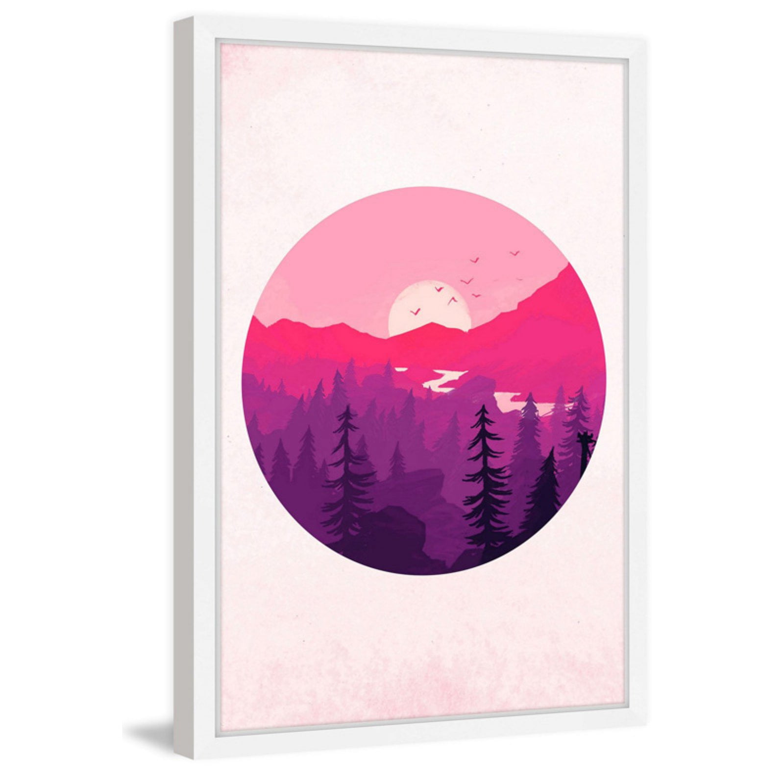 Marmont Hill "Fuchsia Sunset" Framed Painting Print