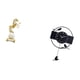thumbnail image 5 of Estatua de caballo, figura de escritorio, reloj de pared, reloj colgante de pájaro, reloj decorativo de acrílico negro elaborado con resina y acrílico, 5 of 8