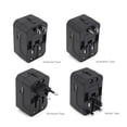 thumbnail image 2 of Adaptador de viaje Mizh, convertidor de corriente universal todo en uno, adaptador de enchufe de CA, cargador de pared con dos puertos USB para cargar teléfonos celulares, computadoras, UE,, 2 of 5