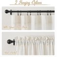 thumbnail image 2 of shiyou-Linen Curtains 63 Inches Long Rod Pocket Light Filtering for Living Room/Kitchen, Natural Semi Sheer Drapes Window Treatments with Linen Textured Privacy for Bedroom, 52 Inches Wide, 2 Panels, 2 of 4