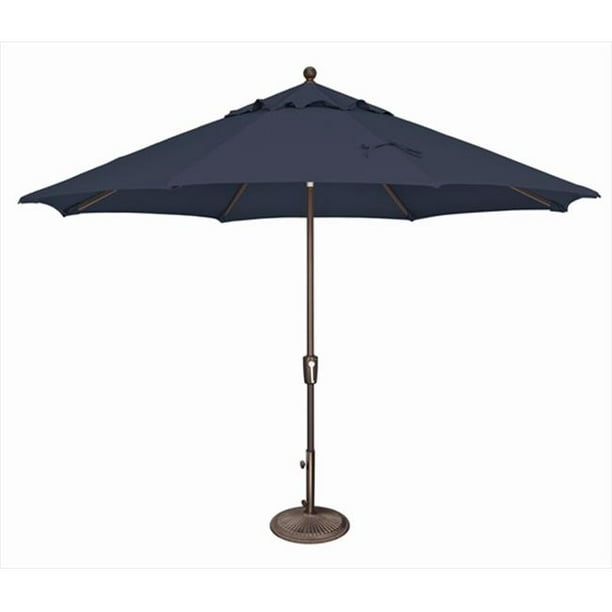 Simplyshade 11 Ft Catalina Octagon Push Button Tilt Market Umbrella Navy Walmart Com Walmart Com