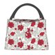 thumbnail image 1 of Fotbe Leaves And Anemone Flowers In Red Grey Bolsa Térmica Portátil con Estampado, Bolsa de Entrega de Alimentos Aislada, Bolsa Reutilizable de Gran Capacidad para Comidas y Supermercado, 1 of 6