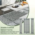 thumbnail image 6 of Costway 6 FT Picnic Table Bench Set Outdoor Dining Table & 2 Benches with Metal Frame Grey, 6 of 10