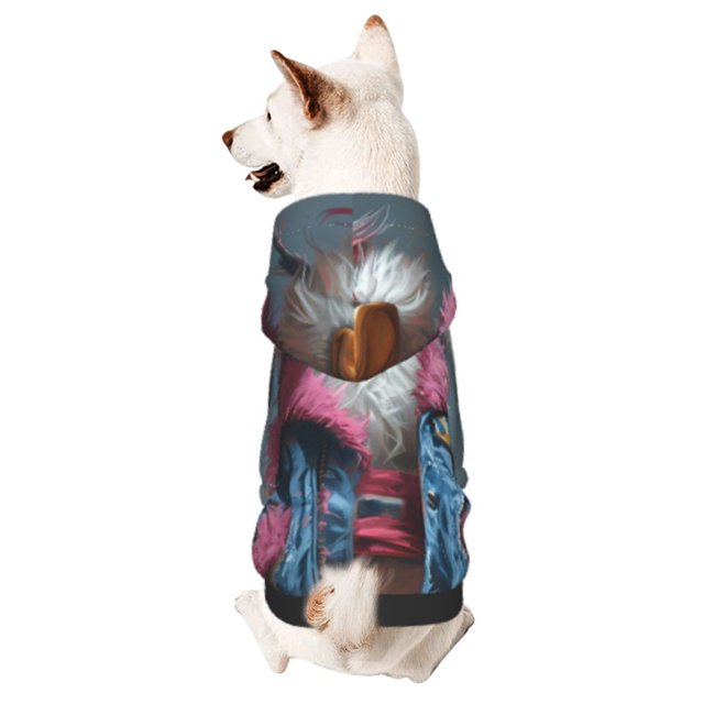 Fotbe Lady Duck Sudadera con Estampado para Perros Pequeños – Suéter con Capucha para Mascotas, Tela Suave de Forro Polar con Bolsillo-Medium
