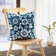 thumbnail image 5 of LALILO Throw Pillow Covers White Lace Flowers Lace Flower Navy Cushion Cover 18" x 18", 2 Pack, 5 of 6