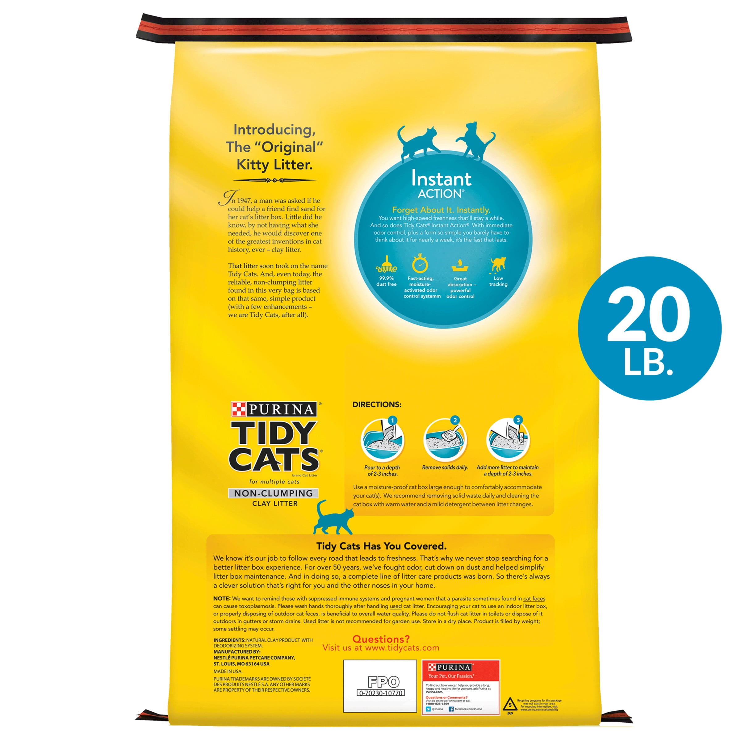 Buy Purina Tidy Cats Non Clumping Cat Litter, Instant Action Low