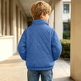 thumbnail image 6 of Mifsaly Boys Diamond Quilted Jackets Kids Fleece Lined Zip Up Winter Coat Stand Collar Winter Warm Outdoor Play Back to School Travel Clothing, 6 of 9