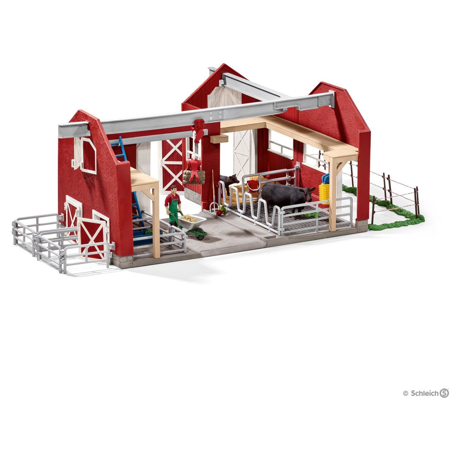 Schleich Farm World - Large Farm House, 97-Piece Toy Farm House with 3 Rooms, Farmer Figurines and Multiple Animal Toys with Acc　並行輸入 Farm World Large Farm House - - Farm Toys