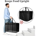thumbnail image 5 of USIONE Insulated Food Delivery Bag, Hot & Cold Food, Large-Capacity Reusable Insulated Bag with Zippered Top, Pizza Warmer, Black, 5 of 9