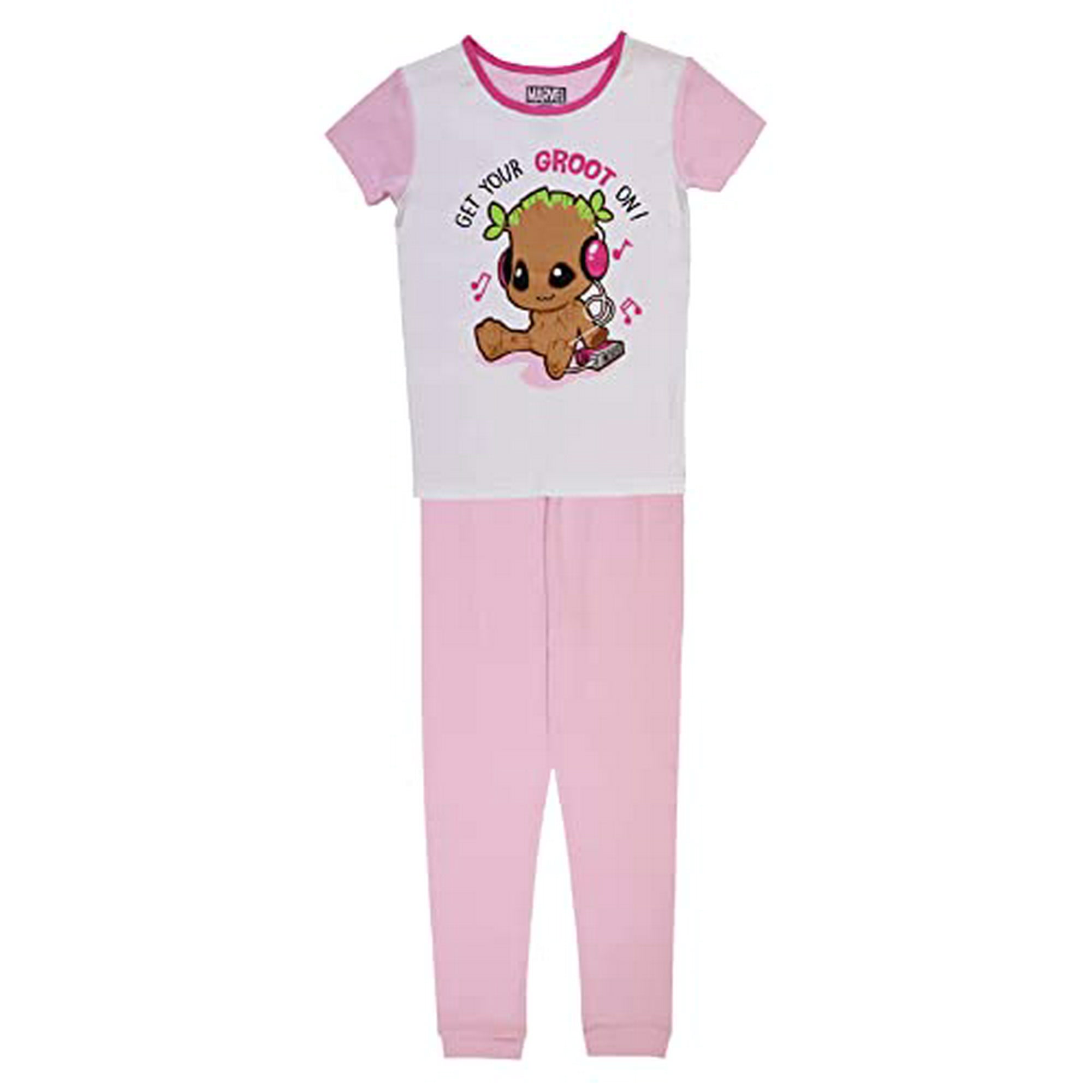 Marvel Girls Groot 2 piece Snug fit Cotton Pajama Set Groot Music 4t