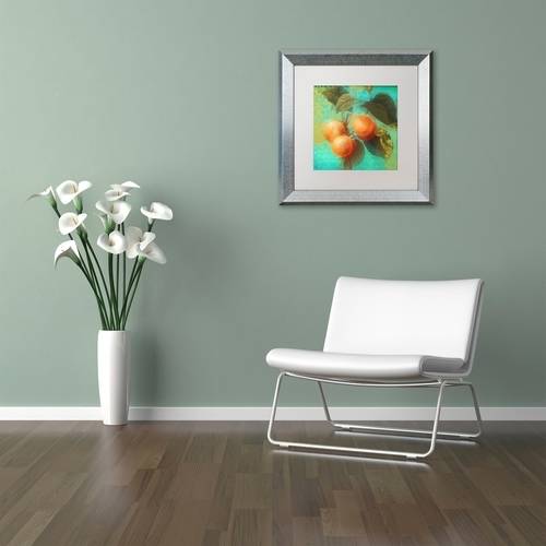 Trademark Fine Art "Glowing Fruits II" Canvas Art by Color Bakery White Matte, Silver Frame