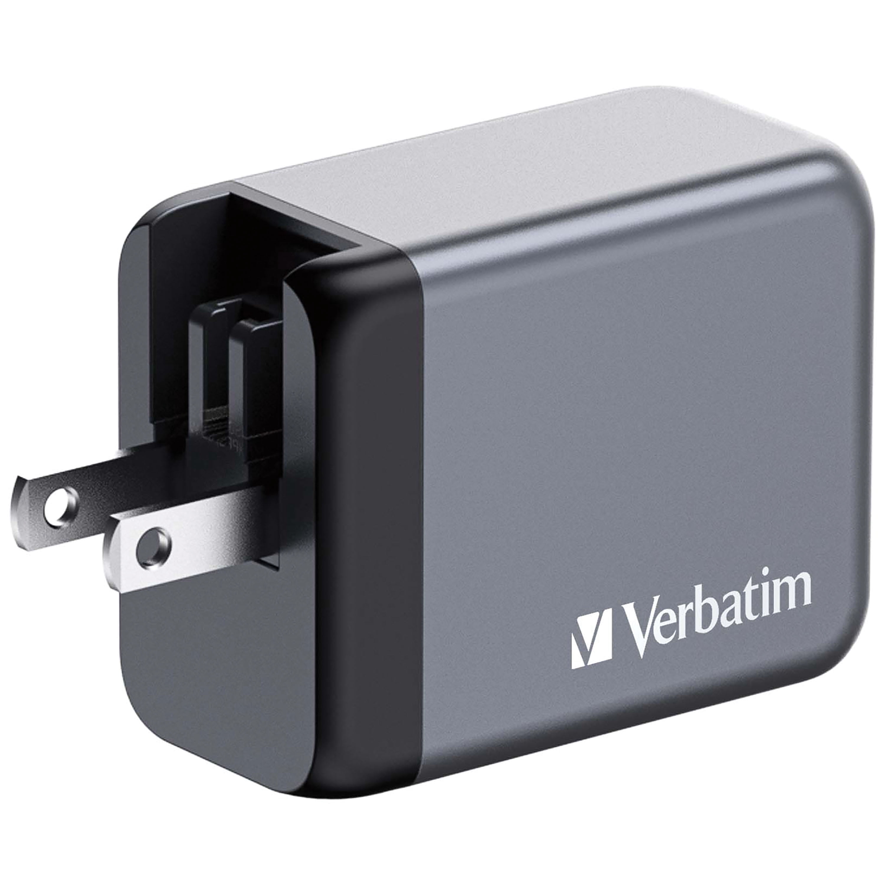 Verbatim 65W 3-Port GaN Wall Charger, Gray