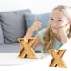 thumbnail image 1 of Lata de ahorro de madera con letras en inglés y cristal transparente., 1 of 6