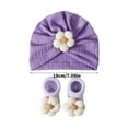 thumbnail image 3 of Baby Hat Sock Set Infant Hat & Sock Set Knitted Baby Hat & Socks Set Comfortable for Photoshoots & festival Gatherings, 3 of 8