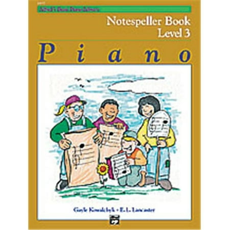 Alfred 00-14557 Basic Piano Course- Notespeller Book 3 - Music Book