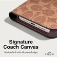 thumbnail image 4 of Funda de teléfono Coach Signature Canvas Wallet para iPhone 15, color canela, 4 of 8