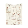 thumbnail image 2 of Bunny Flannel Wool Blanket for Kids and Adults Soft Warm and Cozy Blanket for Sofa and Bed Ideal for Living Room Bedroom Family Use Perfect for All Ages, 2 of 6