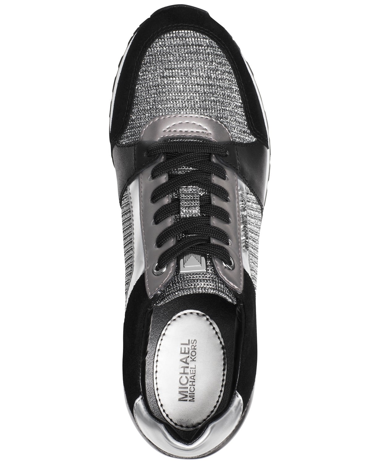 michael kors sneakers black and silver