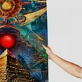 thumbnail image 3 of Orinice Egyptian Art Bathroom Decor Set with Hooks, Colorful Luxurious Graphic Print Polyester Fabric Shower Curtain, Chic Modern Design 69x72, 3 of 7