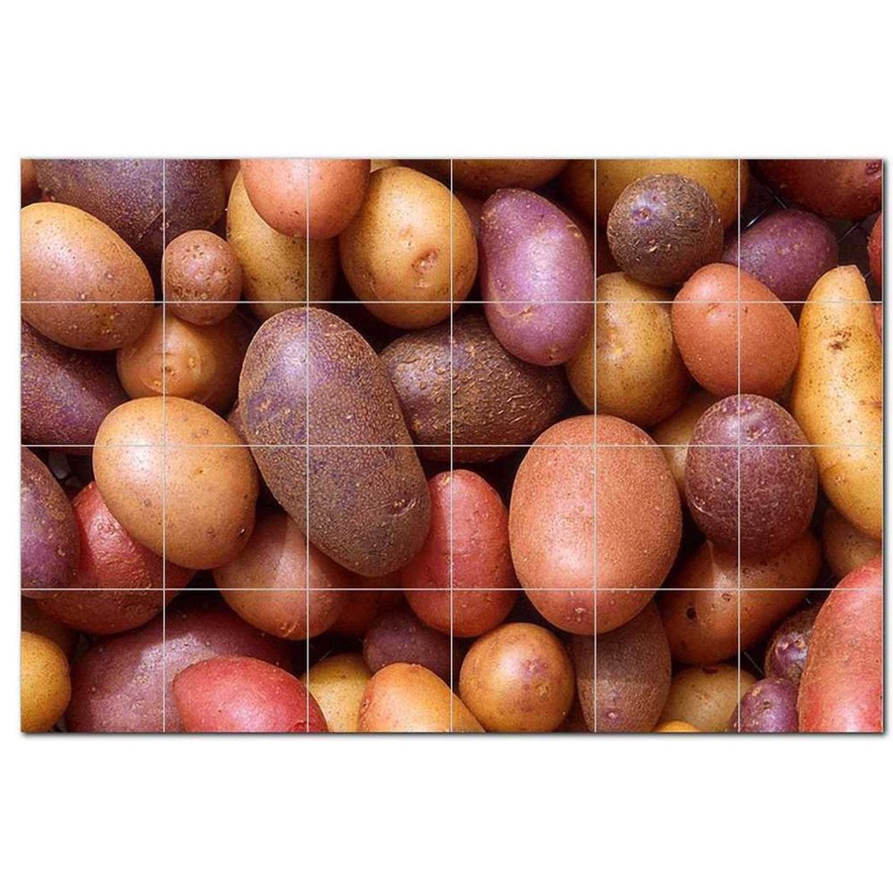 Fruits Vegetables Ceramic Tile Mural Kitchen Backsplash Bathroom Shower