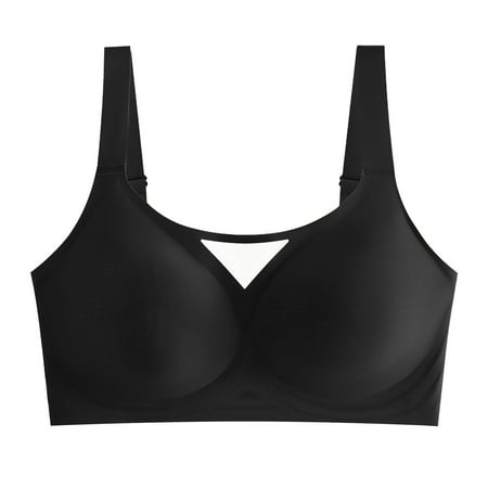 Ramiter Sexy Lingerie for Women Out Bra Plus Hollow Size Yoga Sports Underwear Stretch Women s Bra XL Black