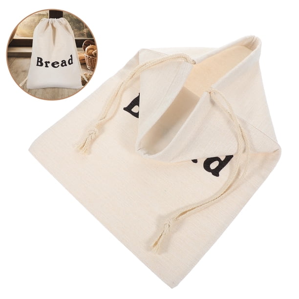 unbranded Bolsa Beige De Lino Resistente Para Almacenamiento Y Transporte Reutilizable De Panadería Y Pan
