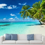 Wall Mural Beach Seascape Removable Self-Adhesive Wallpaper Wall Decoration for Bedroom Living Room - 100x144 inches