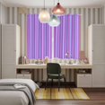 thumbnail image 6 of Curtains 63 Inch Length 2 Panels, Purple Striped Grommets Window Treatment Curtain, Geometric Pink Vertical Solid Rainbow Thermal Curtains Drapes for Living Room/Bathroom, 6 of 9
