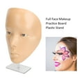 thumbnail image 3 of Makeup Practice Face, Safe Silicone Reusable 5D Makeup Mannequin Face, Full Face prosthetic Makeup Practice Board with Plastic Stand for Self Taught or Professional Makeup Artist, 3 of 7