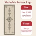 thumbnail image 6 of 2x6 FT Kitchen Runner Rugs Non Skid Washable, Faux Wool Rug Runners for Hallways Bathroom Carpet Runner, Soft Indoor Modern Floor Rug for Entryway Laundry Room, 6 of 11