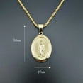 thumbnail image 3 of Virgin Mary Prayer Pendant Necklaces Golden Color 14K Yellow Gold  Women/Men Jewelry, 3 of 7